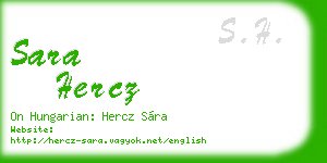 sara hercz business card